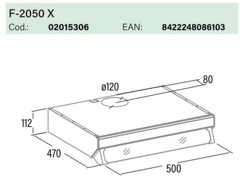 CATA - Páraelszívó F-2050 X/Linox
