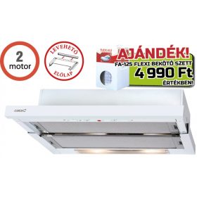   CATA - Páraelszívó TF-5260 WH/L fehér (2 motoros) + FA125/3 bekötő szett 