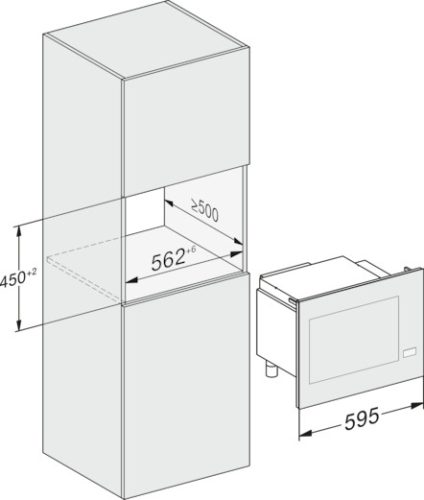Miele M 2240 SC Beépíthető mikrohullámú sütő