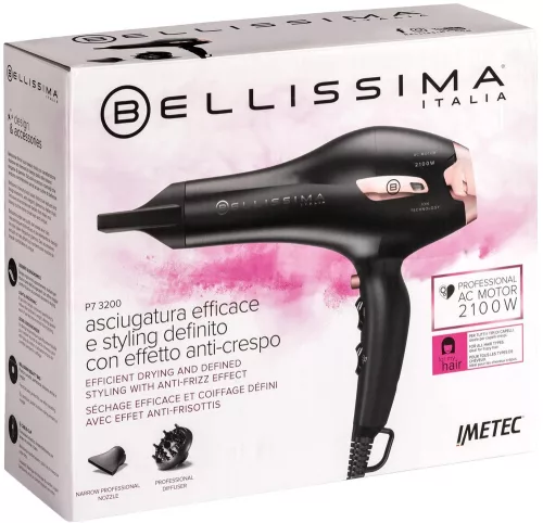 IMETEC Bellissima 11858 hajszárító 2100 W, ion technológiával és diffúzorral