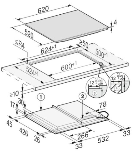 Miele KM 7867-1 FL Diamond Tűzhelytől független indukciós főzőlap