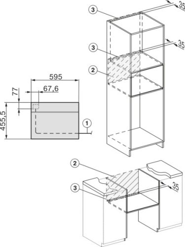 Miele H 7840 BMX Fogantyú nélküli mikrohullámú üzemmóddal kombinált sütő
