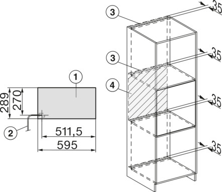 Miele ESW 7020 Fogantyú nélküli Gourmet edénymelegítő fiók–29 cm magas,