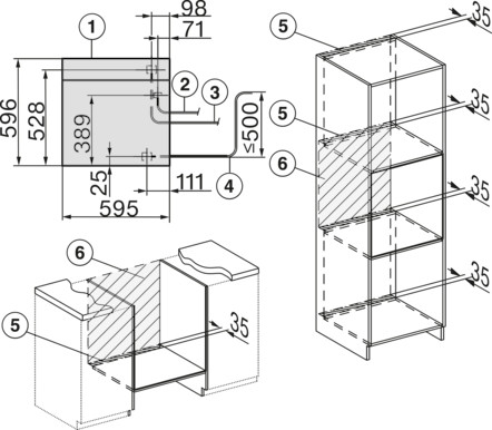 Miele DGC 7865 HCX Pro Fogantyú nélküli gőzsütő vezetékes vízcsatlakozással