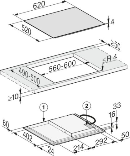 Miele KM 7361 FL Tűzhelytől független indukciós főzőlap
