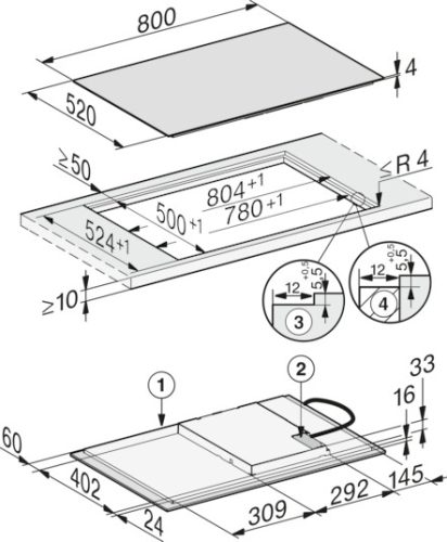Miele KM 7373 FL Tűzhelytől független indukciós főzőlap