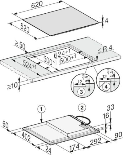 Miele KM 7363 FL Tűzhelytől független indukciós főzőlap