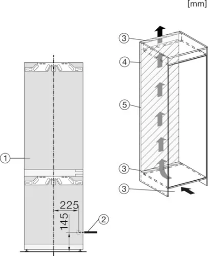 Miele KFN 7744 C Beépített hűtő-fagyasztó, 178 cm fülkemagasság
