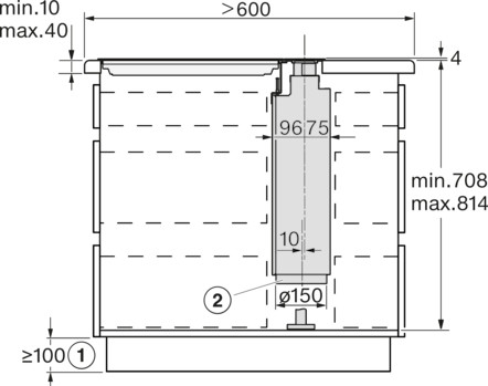 Miele DAD 4841 Black Levantar Downdraft páraelszívó