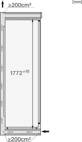 Miele K 7737 D Beépíthető hűtőszekrény, 178 cm fülkemagasság