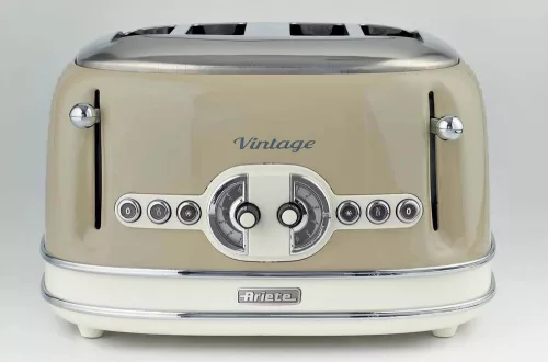 ARIETE 156 BG Vintage 4 szeletes kenyérpirító, 1600 W, 6 pirítási szint, bézs