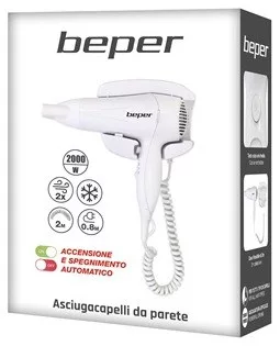 Beper 40.490 fali hajszárító, 2200 W, 2 sebességfokozat, hideg levegő funkció