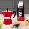 Bialetti 0004942 Moka Express kotyogós kávéfőző, piros, 3 adag