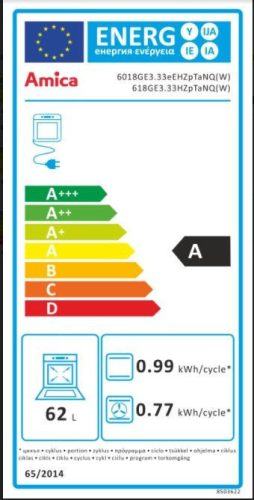 AMICA 55700 fehér kombinált tűzhely