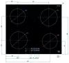 SLX 5IF-4S beépíthető indukciós főzőlap, 4 főzőzóna, időzítő, gyerekzár