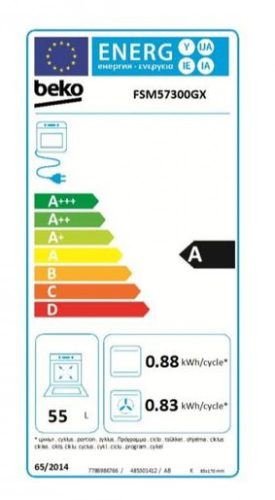 Beko FSM57300GW kerámialapos tűzhely