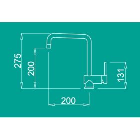   Elleci Senna Bianco Antico 62 egykaros álló gránit konyhai csaptelep