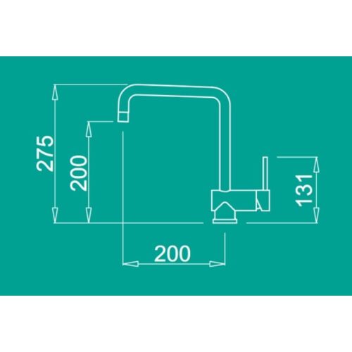 Elleci Senna Bianco Antico 62 egykaros álló gránit konyhai csaptelep
