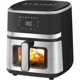   TOO AF-500-S-1400 W ezüst 5 L forrólevegős sütő (air fryer/airfryer) digitális vezérléssel, betekintő ablakkal