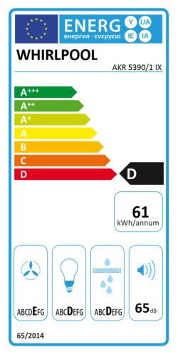 WHIRLPOOL AKR 5390/1 IX Inox, kihúzható elszívó