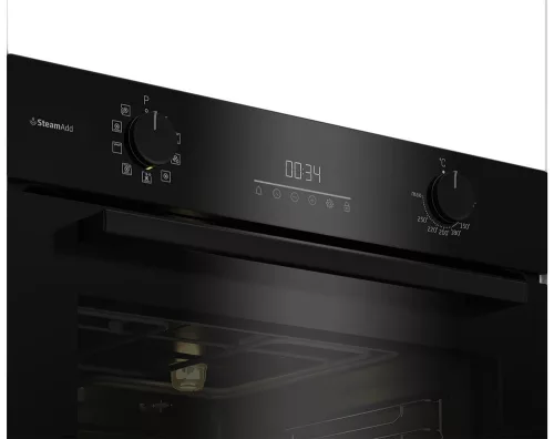 BEKO BCBIS17300KSB beépíthető sütő 72 l, teleszkópos sín, gőztisztítás, LED kijelző
