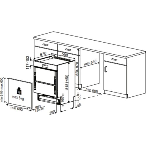 BEKO BDSN153E3X beépíthető mosogatógép