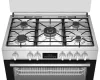 BEKO BGM11226EX kombinált tűzhely, 5 zónás gázfőzőlap, 111 l sütőtér, inox