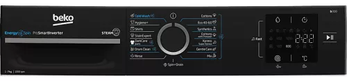 BEKO BM3WFSU37013WPBB elöltöltős mosógép 7 kg 1000 ford. gőz EnergySpin inverter motorral
