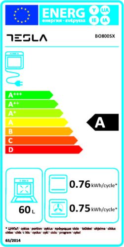 TESLA BO800SX beépíthető sütő 