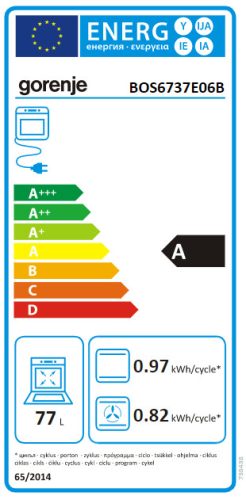 GORENJE BOS6737E06B beépíthető sütő