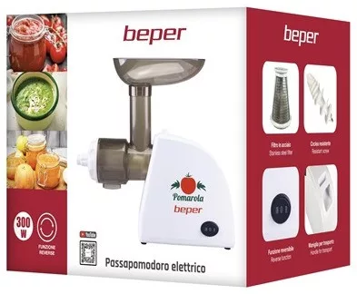 Beper BP.720 elektromos paradicsom-passzírozó 300 W, rozsdamentes acélszűrővel