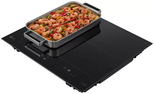 LG CBIZ2437B beépíthető indukciós főzőlap, Flex mód, Boost funkció, fekete