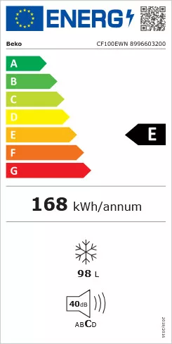 BEKO CF100EWN fagyasztóláda 98 l, statikus hűtés, fehér