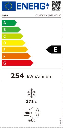 BEKO CF380EWN fagyasztóláda 371 liter