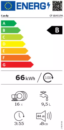 CANDY CF 6B4S1PA szabadonálló mosogatógép, 10 program, WiFi/Bluetooth, antracit