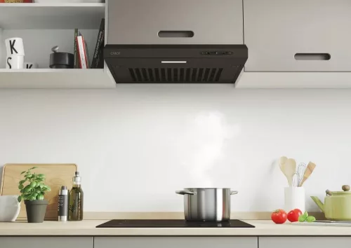 Candy CFT610/4N/1 beépíthető hagyományos páraelszívó, 60 cm, fekete, 3 sebességfokozat, LED világítás