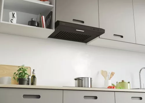 Candy CFT610/4N/1 beépíthető hagyományos páraelszívó, 60 cm, fekete, 3 sebességfokozat, LED világítás