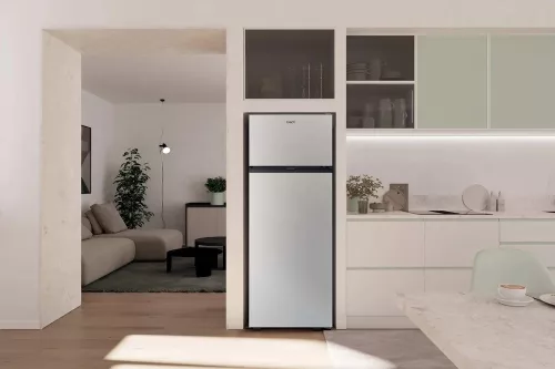 CANDY CNDQ2S514EX kombinált hűtőszekrény, 2 ajtós, inox, E energiaosztály, hOn App