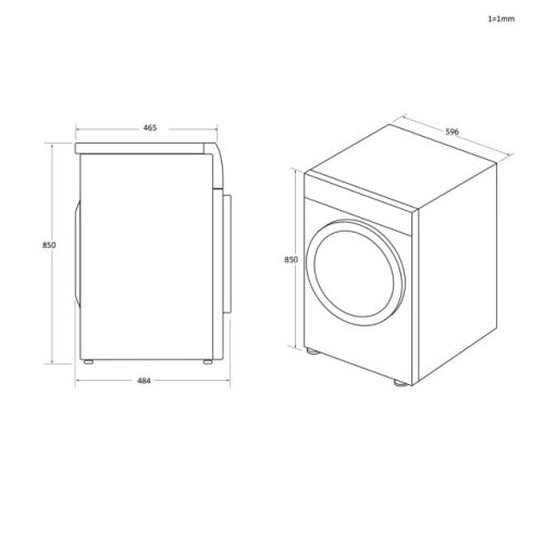 CANDY CSO4H7A2DE-S keskeny hőszivattyús szárítógép