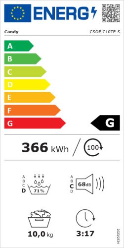CANDY CSOE C10TE-S szárítógép kondenzációs NEM HŐSZIVATTYÚS