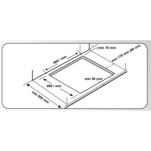 CANDY CVFG6BF4PB beépíthető gázfőzőlap