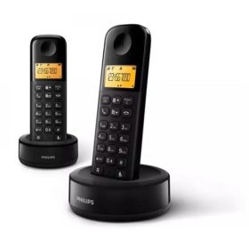   PHILIPS D1602B/53 vezeték nélküli DECT telefon 2 kézibeszélő