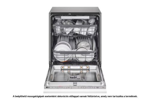 LG DB365TXS QuadWash™ beépíthető gőzös mosogatógép TrueSteam™ technológiával, Automatikus ajtónyitás, 14 teríték, ThinQ™ WiFi funkció