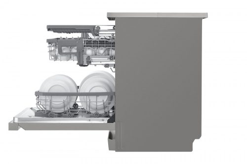 LG DF455HPS QuadWash™ gőzös mosogatógép TrueSteam™ technológiával, Automatikus ajtónyitás, 14 teríték, ThinQ™ WiFi funkció