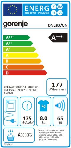 GORENJE DNE83/GN hőszivattyús szárítógép