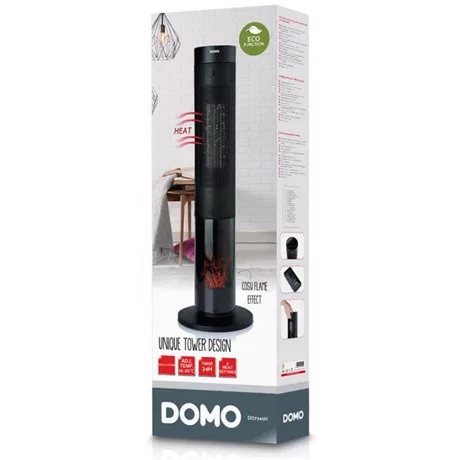 DOMO DO7345H hősugárzó oszlop kandalló hatással