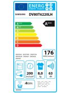 SAMSUNG DV80T6220LH/S6 hőszivattyús szárítógép, 8 kg, A+++