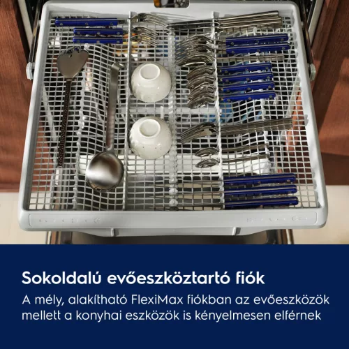 Electrolux E52LC200S beépíthető mosogatógép, 14 teríték, inverteres, AirDry szárítás, FlexiMax fiók