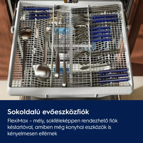 Electrolux E62LD210S beépíthető mosogatógép, 14 teríték, FlexiMax fiók, AirDry szárítás