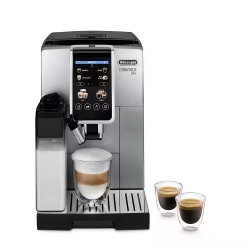 DeLonghi ECAM380.85.SB Dinamica Plus automata kávéfőző ezüst, tejhabosítóval 